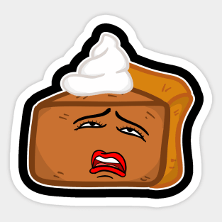 Naughty Pumpkin Pie Cream Pie Whipped Topping Thanksgiving Sticker